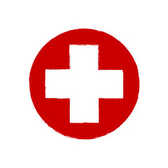 Swiss air force roundel. Military symbol. Vector Illustration