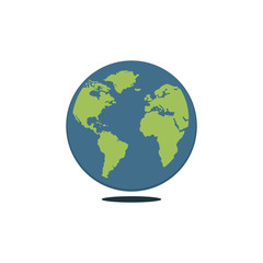 Earth globe icon logo