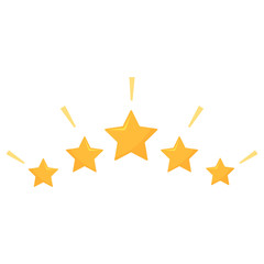 five star rating feedback concept