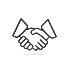 Handshake line icon symbol vector