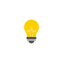 Light bulb icon flat style vector image