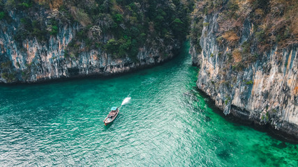 View of the sea and Hong Island from a high angle in the morning-travel