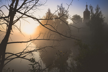 sunrise over the river