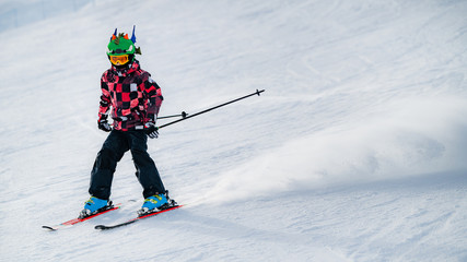 Boy on a mountain top