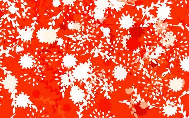 Light Red, Yellow vector doodle texture with flowers