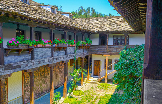 The fragment from the courtyard of one of the first secular schools in Bulgaria -1836, the town of Tryavna, Bulgaria.