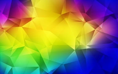 Fototapeta premium Light Multicolor vector abstract mosaic background. Shining colorful illustration with triangles. Template for cell phone's backgrounds.