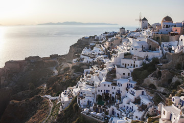 Oia town, on the Greek Santorini (Thira) island.