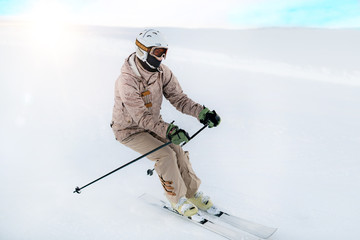 Woman skiing