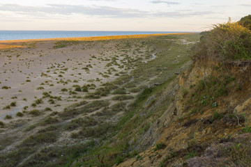 beach and sand dunes at Lowestoft Suffolk