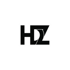 hdz letter original monogram logo design