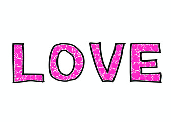 Vector The pink heart is the symbol of love.