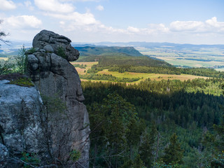 View from the top of Szczeliniec Wielki - Table Mountains - Sudetes - Poland	