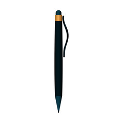 pen supply black color, on white background vector illustration design