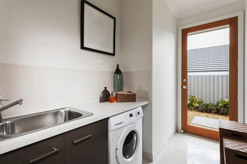A modern laundry room in luxury house