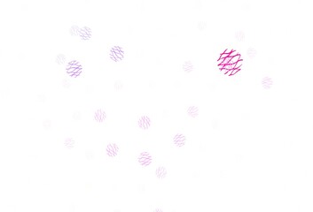 Light Purple vector template with circles, lines.