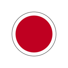 Japanese air force roundel. Military symbol. Vector Illustration