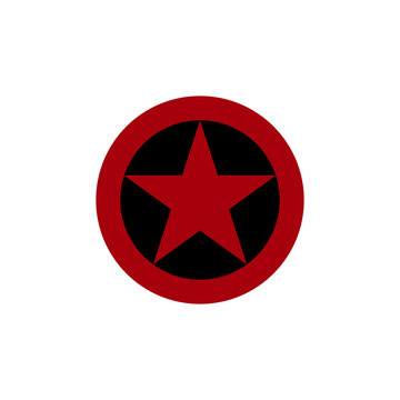 Albanian air force roundel. Military symbol. Vector Illustration