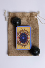 Deck of oracle Lenormand on a bag