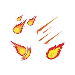 meteor vector icon illustration design