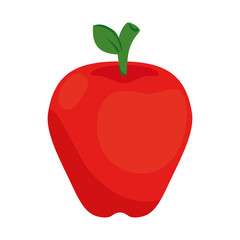 apple red fruit on white background vector illustration design