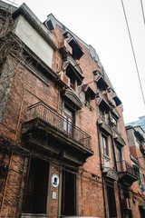 Fototapeta na wymiar Zhang Yuan Shikumen old walled community and its buildings in shanghai, china