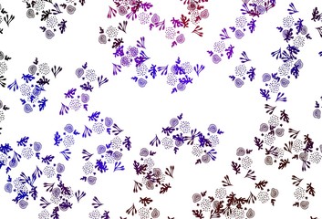 Light Blue, Red vector backdrop with memphis shapes.