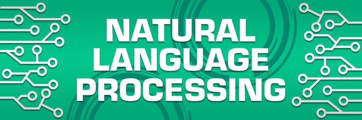 Natural Language Processing Turquoise Circuit Elements Left Right Technology Circles 
