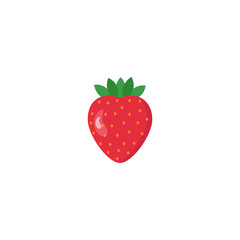 Vector strawberry on white background.