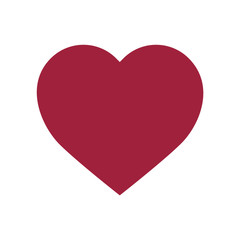 red heart on white background