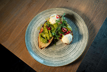 Avocado and poached egg