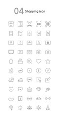 Vector illustration of thin line icons