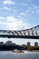 The famous Brisbane city bridge