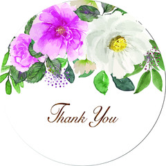 Light pink tone lovely watercolor flower with circle space frame - vector illustration hand draw watercolor frame greeting background concept