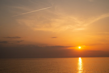 Obraz premium 飛行機雲