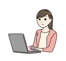 パソコンで仕事をする女性
