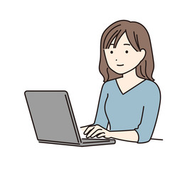 パソコンで仕事をする女性