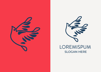 bird logo vector icon template mono line color line art outline.one line bird drawing,bird logo fly,bird outline drawn,bird logo vector,bird element for company .bird line art minimal vintage  6