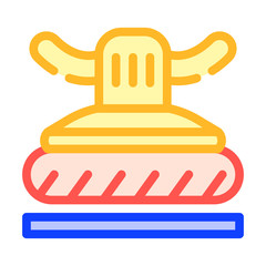 metal polishing color icon vector isolated illustration