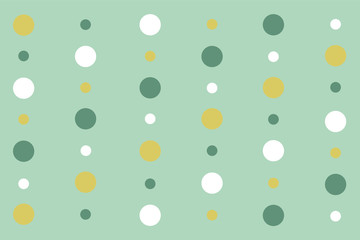 Colourful multiple sized circle bubble grid pattern on a green background vector