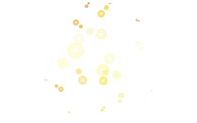 Light Orange vector background with bubbles.