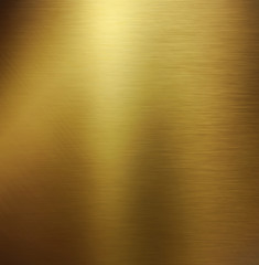 Gold polished metal texture, grunge background 