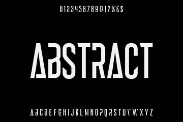 typeface design, alphabet font, black and white style