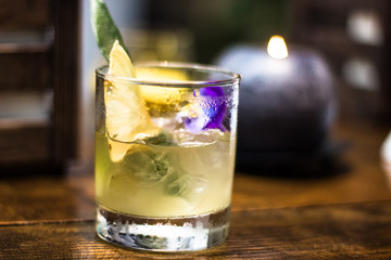 Nice summer cocktails in the bar