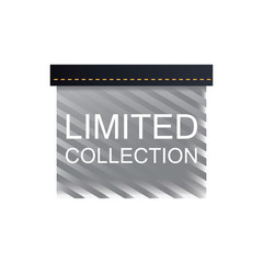 fabric tag limited collection clothing labels. vector illustration