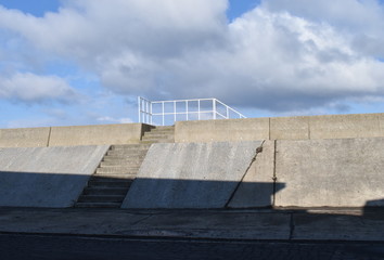 The quiet peaceful seaport bay in Sapporo Japan