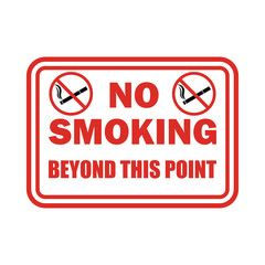 no smoking area for signboard or label. vector illustration