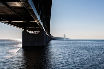 Oresund Bridge,oresunds bron, bridge on the sea ,architecture landscape in sweden