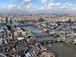 An aerial view of London