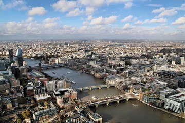 Fototapeta premium An aerial view of London
